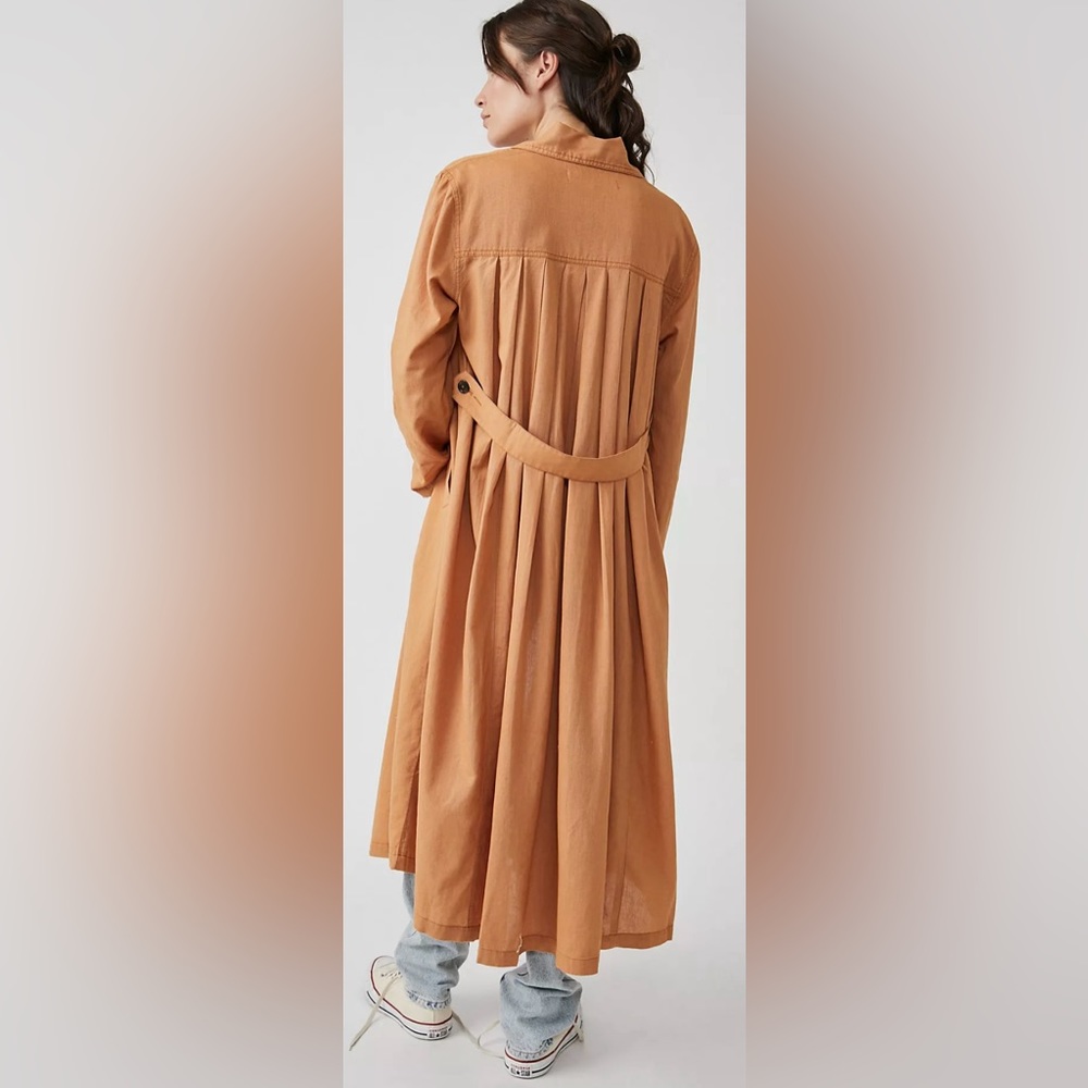 NWT Free People • We the Free Rae Linen Longline Duster XS - Picture 10 of 10